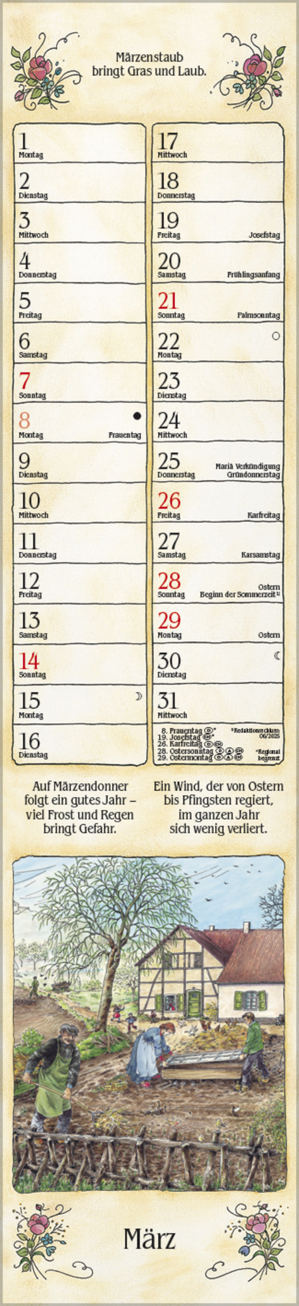 Bauernkalender Langplaner 2027, Innenansicht #3