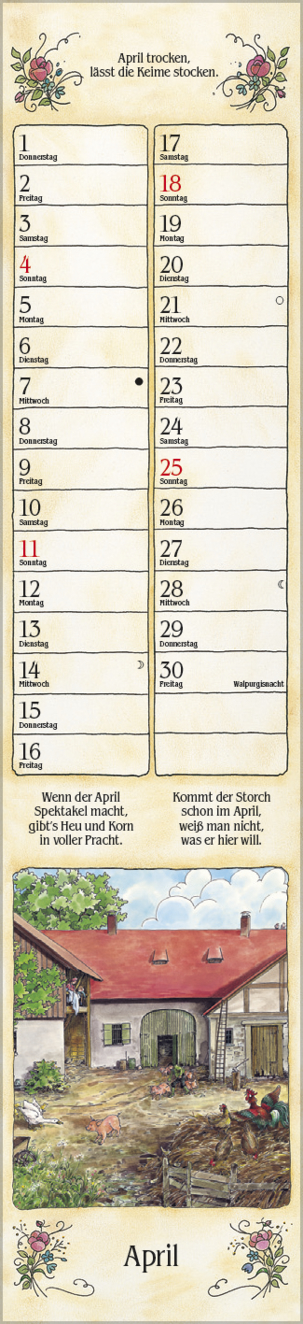 Bauernkalender Langplaner 2027, Innenansicht #4