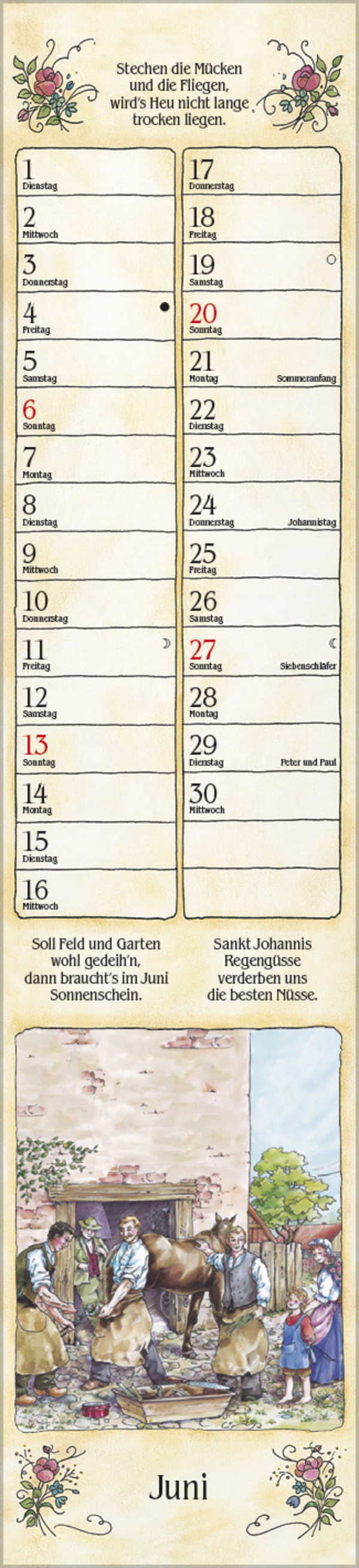 Bauernkalender Langplaner 2027, Innenansicht #6