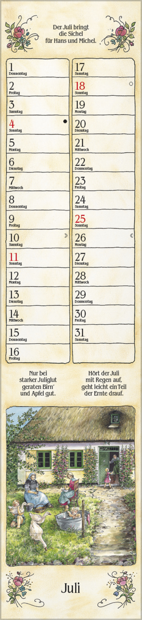 Bauernkalender Langplaner 2027, Innenansicht #7