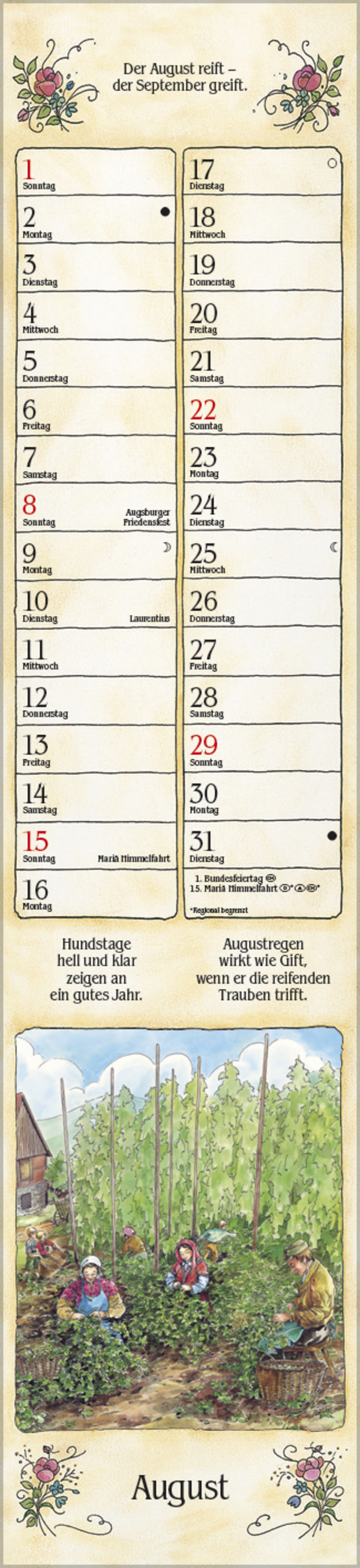 Bauernkalender Langplaner 2027, Innenansicht #8