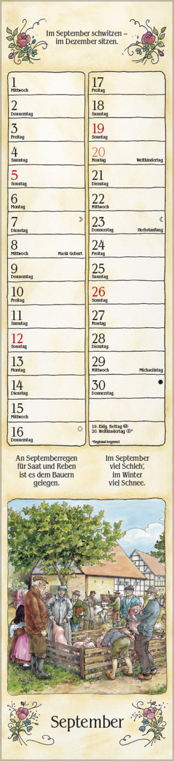 Bauernkalender Langplaner 2027, Innenansicht #9