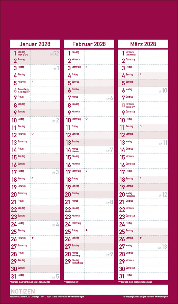 Familienplaner Vintage 2027, Innenansicht #13