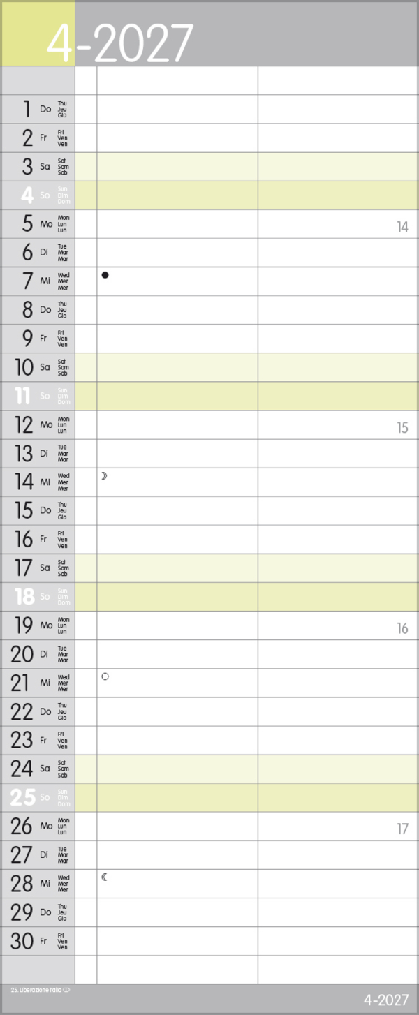 My Timer 2027, Innenansicht #4