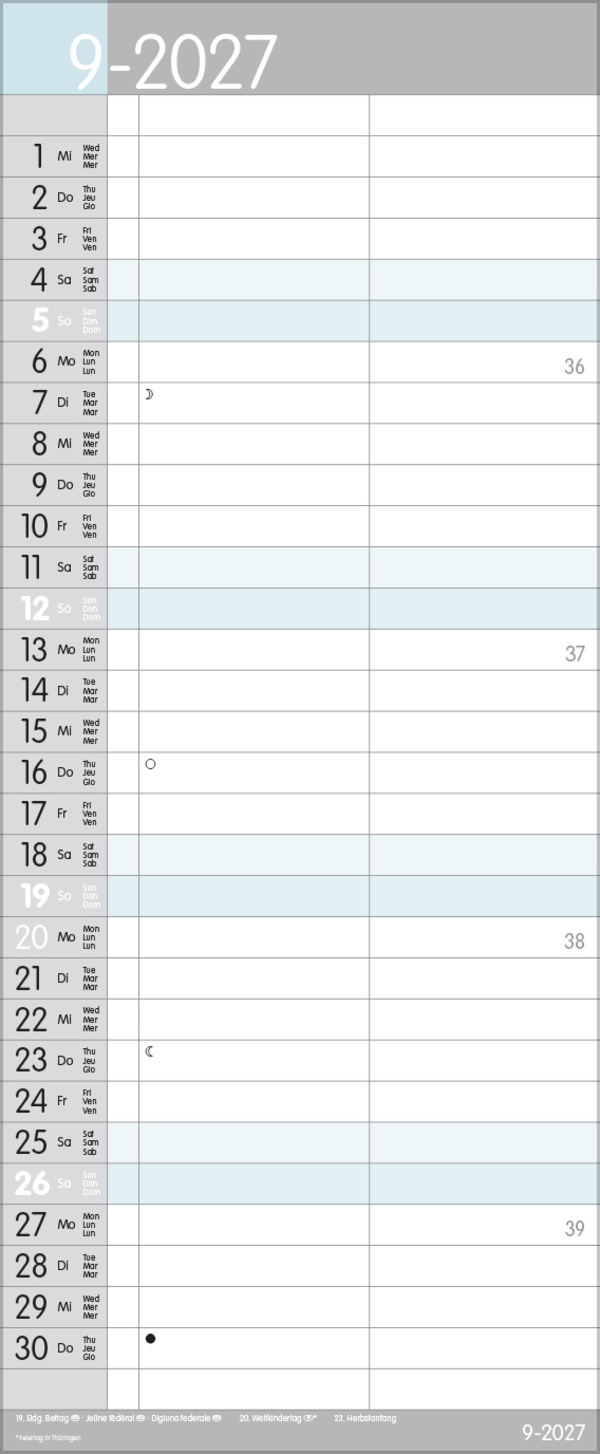 My Timer 2027, Innenansicht #9