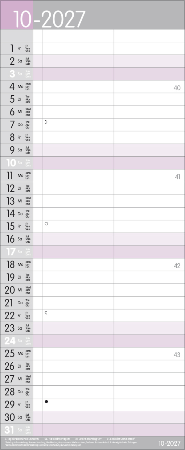 My Timer 2027, Innenansicht #10