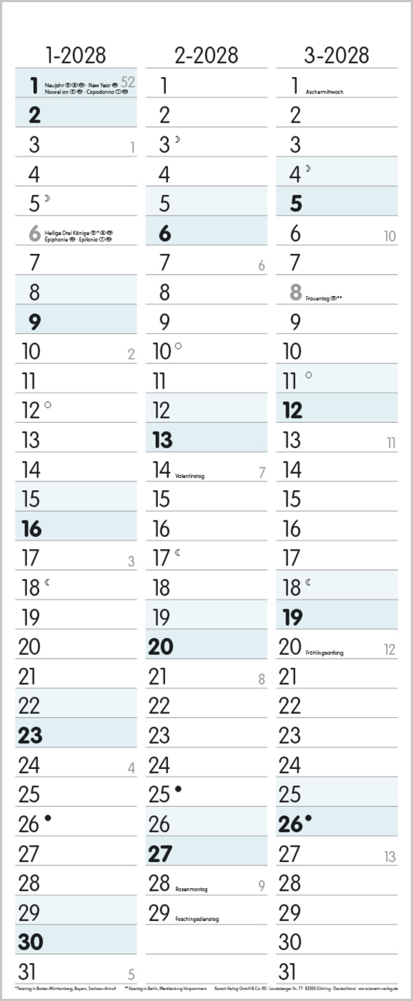 My Timer 2027, Innenansicht #13