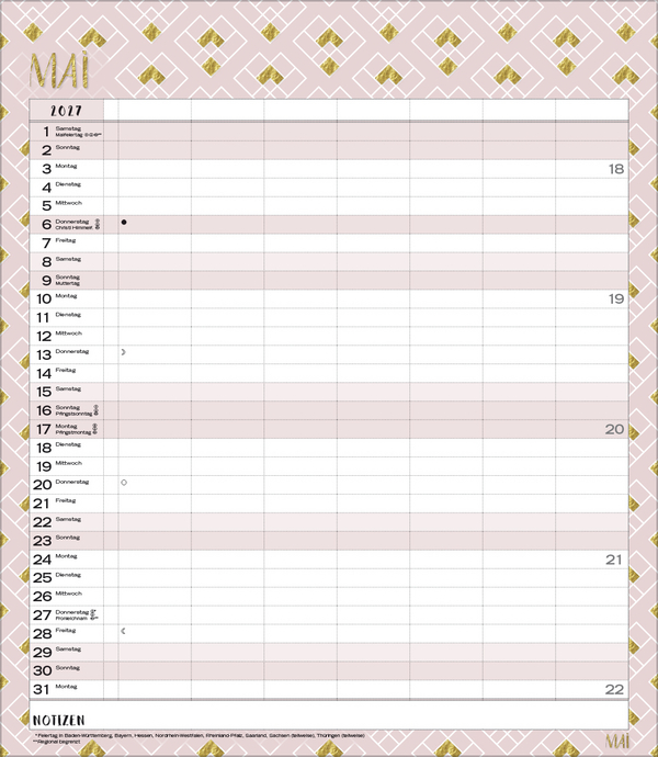 Multiplaner - Time for glamour 2027, Innenansicht #5