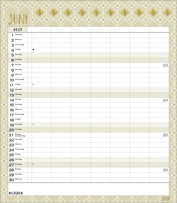 Multiplaner - Time for glamour 2027, Innenansicht #6