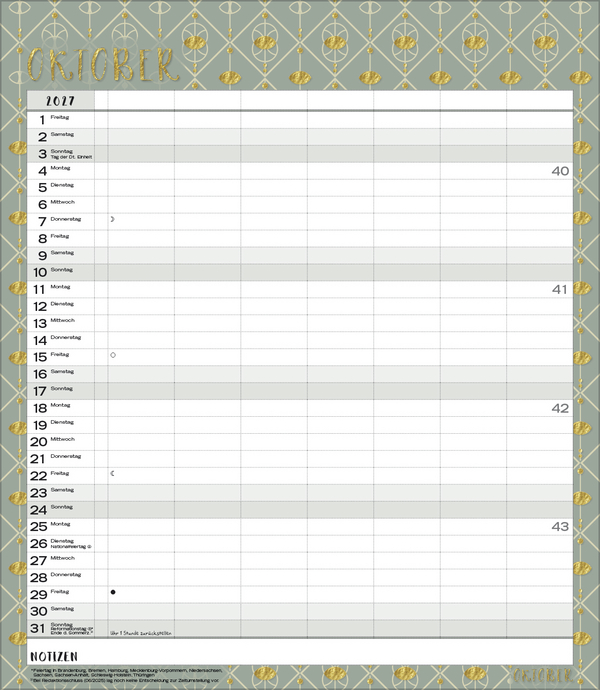 Multiplaner - Time for glamour 2027, Innenansicht #10