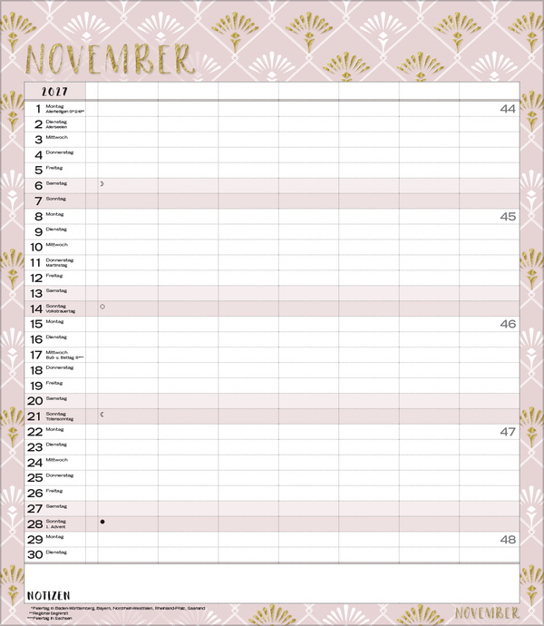 Multiplaner - Time for glamour 2027, Innenansicht #11