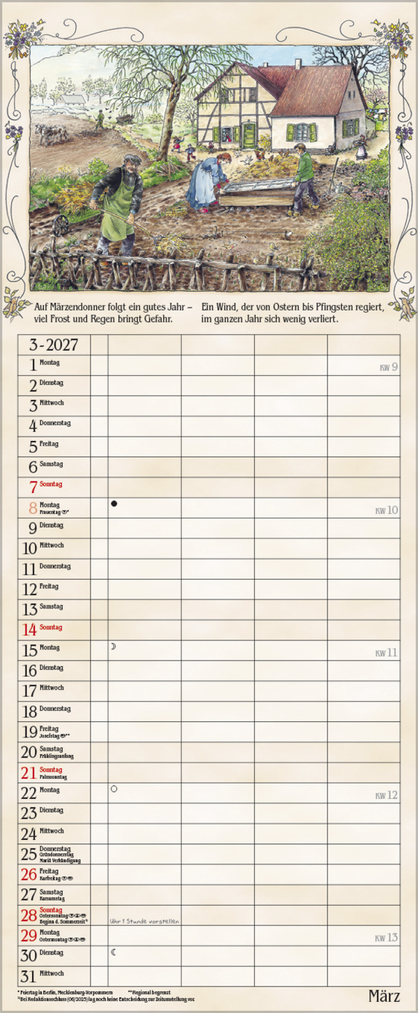 Bauernkalender 2027, Innenansicht #3