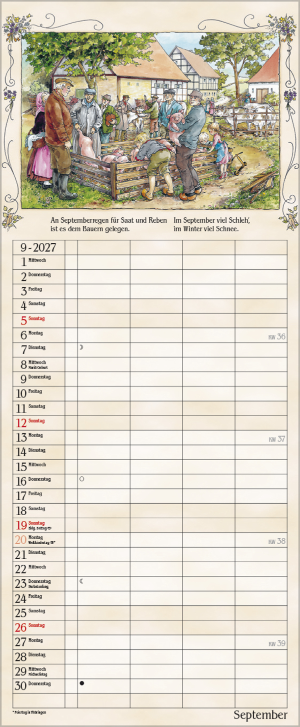 Bauernkalender 2027, Innenansicht #9