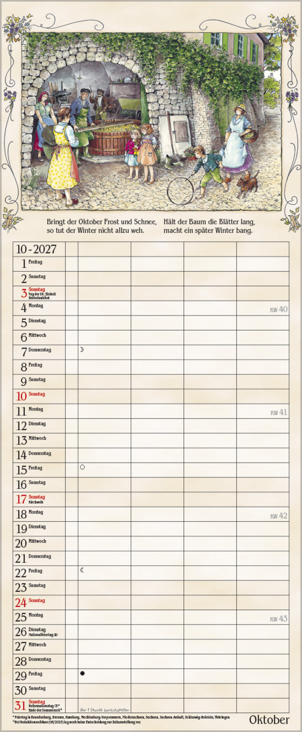 Bauernkalender 2027, Innenansicht #10