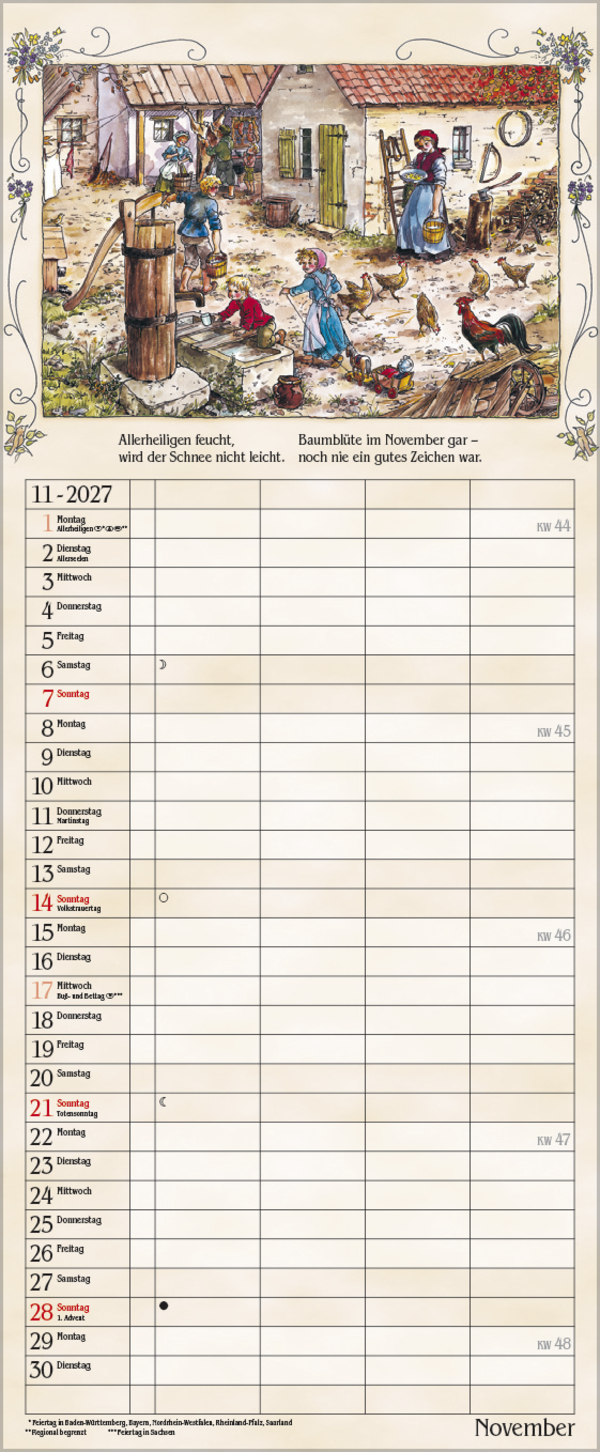 Bauernkalender 2027, Innenansicht #11