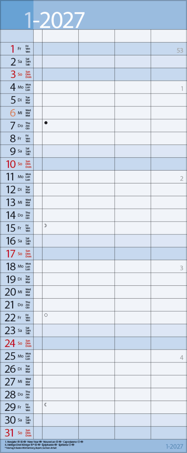 Family Timer Lifestyle 2027, Innenansicht #1