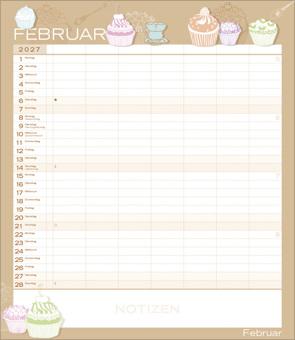 Multiplaner - Colour your time 2027, Innenansicht #2