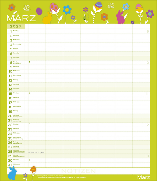 Multiplaner - Colour your time 2027, Innenansicht #3