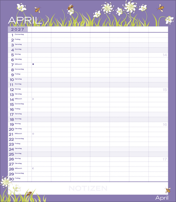 Multiplaner - Colour your time 2027, Innenansicht #4