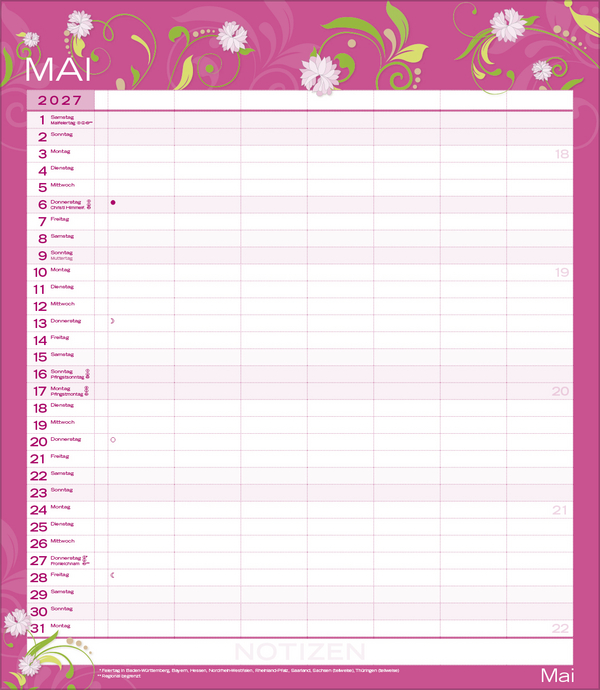 Multiplaner - Colour your time 2027, Innenansicht #5