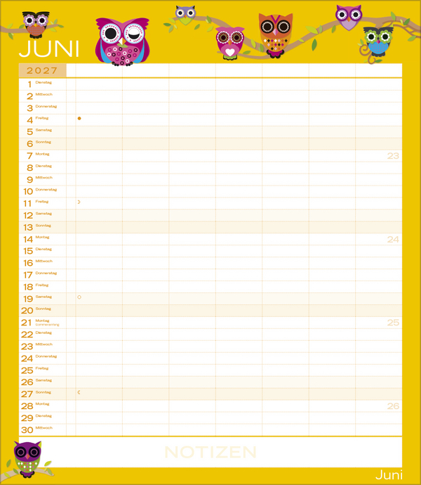 Multiplaner - Colour your time 2027, Innenansicht #6