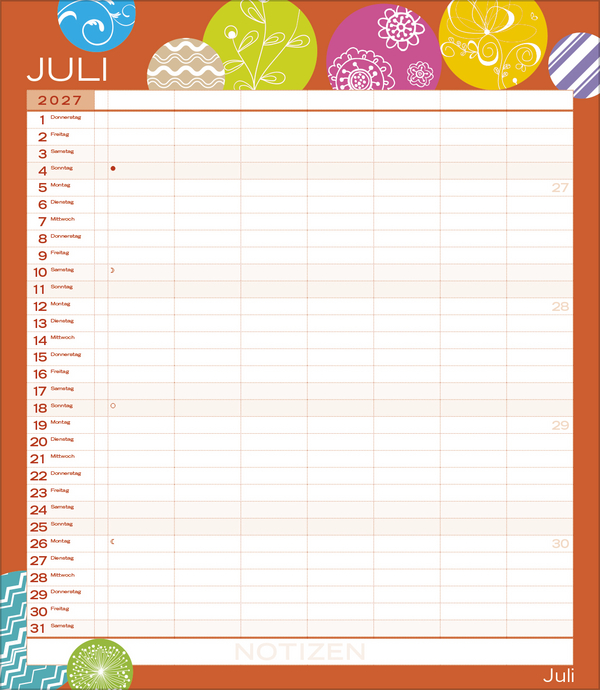 Multiplaner - Colour your time 2027, Innenansicht #7