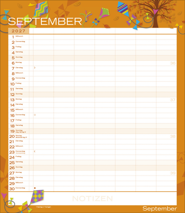 Multiplaner - Colour your time 2027, Innenansicht #9