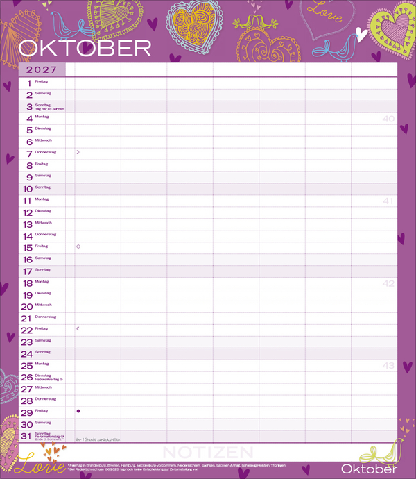 Multiplaner - Colour your time 2027, Innenansicht #10