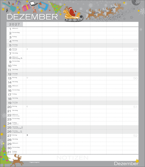 Multiplaner - Colour your time 2027, Innenansicht #12