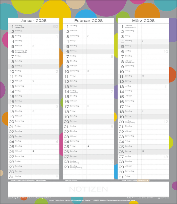 Multiplaner - Colour your time 2027, Innenansicht #13