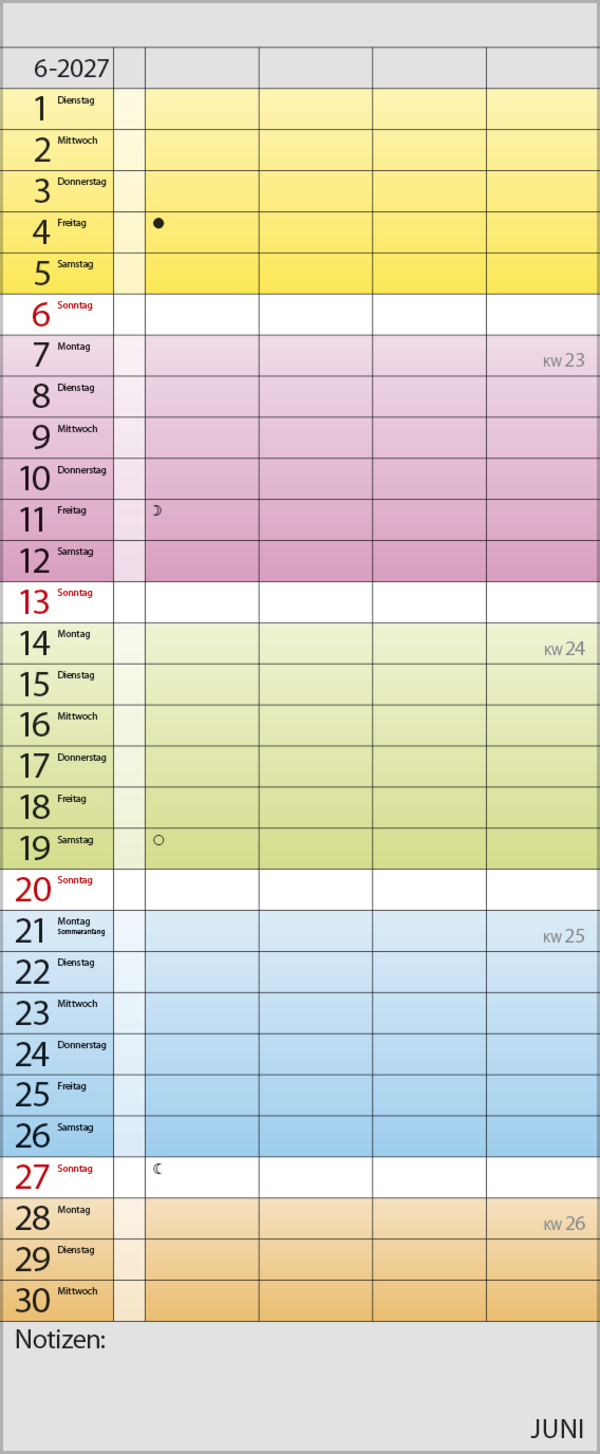 Familienplaner Farbenspiel 2027, Innenansicht #6