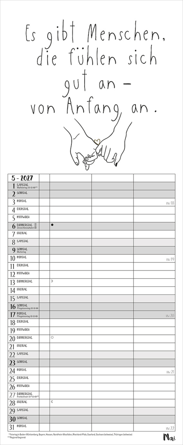 Visual Words Timer f&uuml;r 2 2027, Innenansicht #5