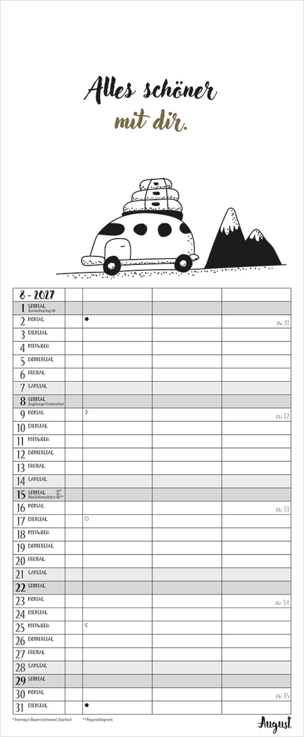 Visual Words Timer f&uuml;r 2 2027, Innenansicht #8
