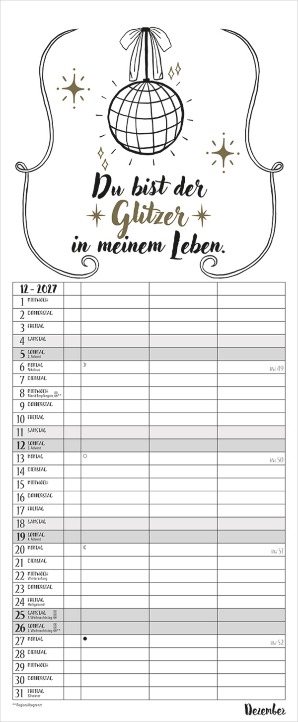 Visual Words Timer f&uuml;r 2 2027, Innenansicht #12