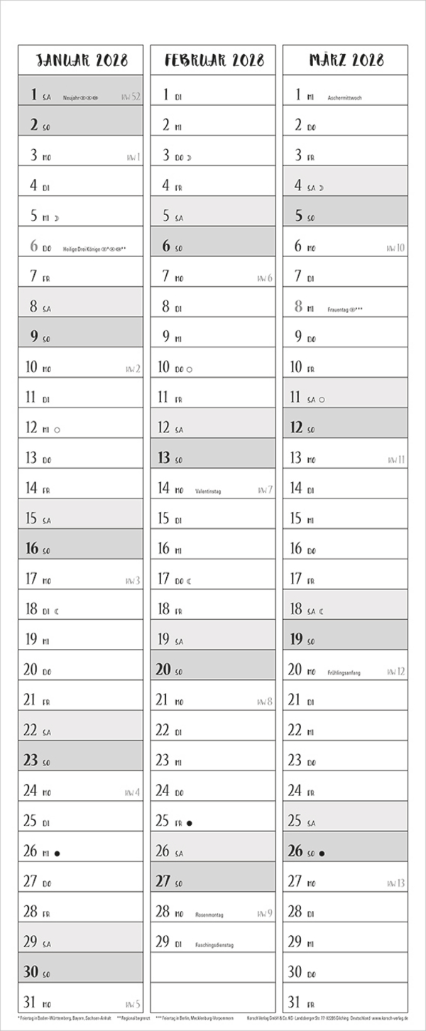 Visual Words Timer f&uuml;r 2 2027, Innenansicht #13