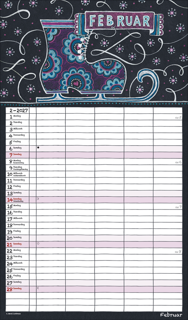 Lovely Chalk Timer 2027, Innenansicht #2