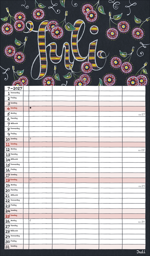 Lovely Chalk Timer 2027, Innenansicht #7