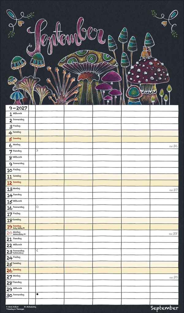 Lovely Chalk Timer 2027, Innenansicht #9