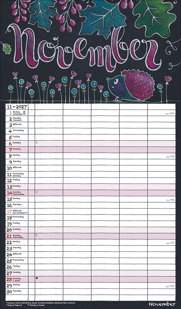 Lovely Chalk Timer 2027, Innenansicht #11