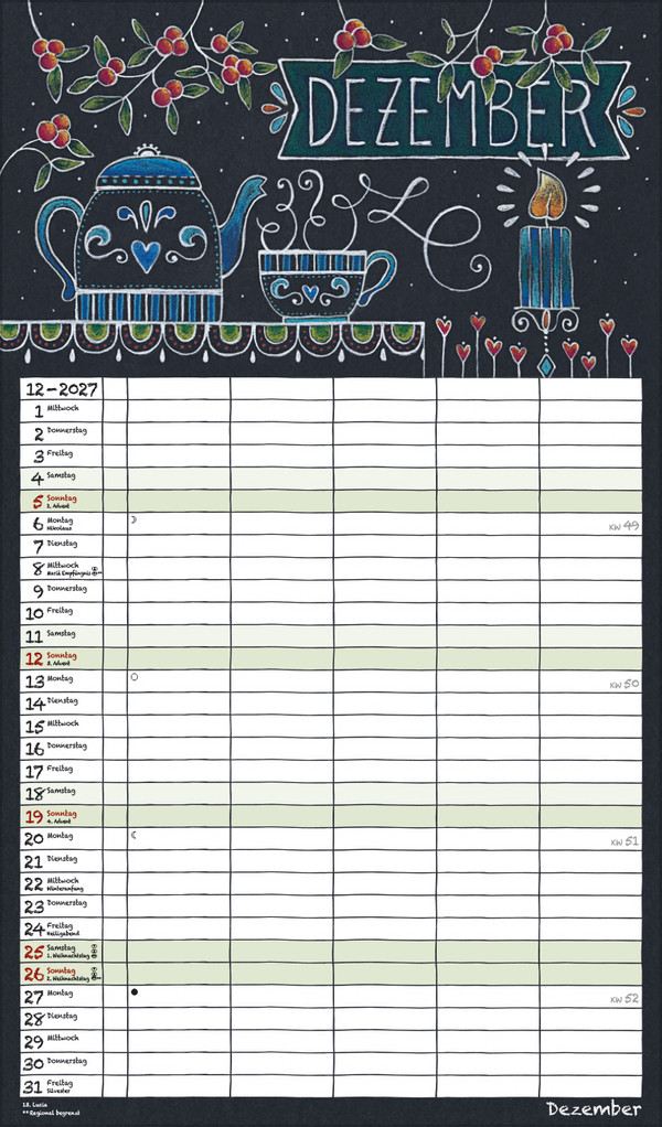 Lovely Chalk Timer 2027, Innenansicht #12