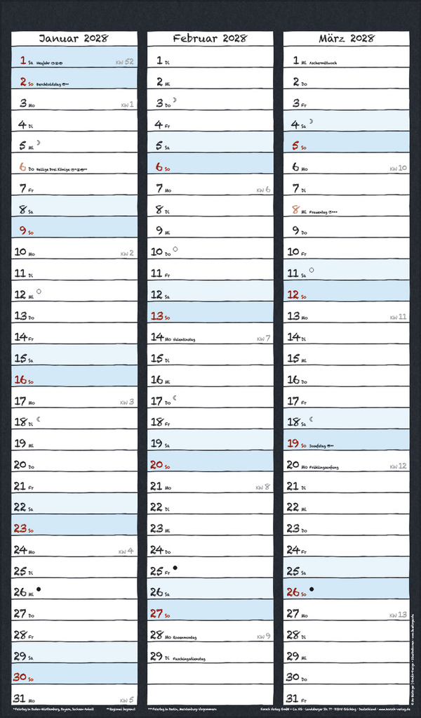 Lovely Chalk Timer 2027, Innenansicht #13