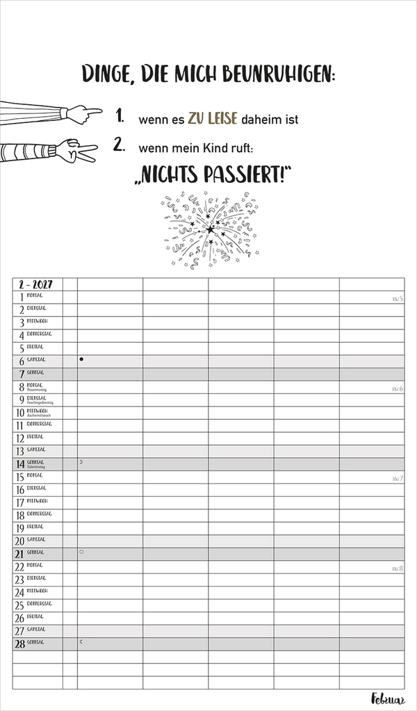 Visual Words Familienplaner 2027, Innenansicht #2
