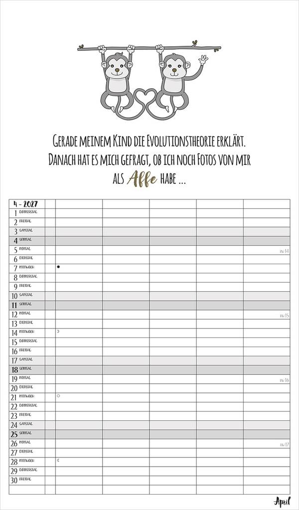 Visual Words Familienplaner 2027, Innenansicht #4