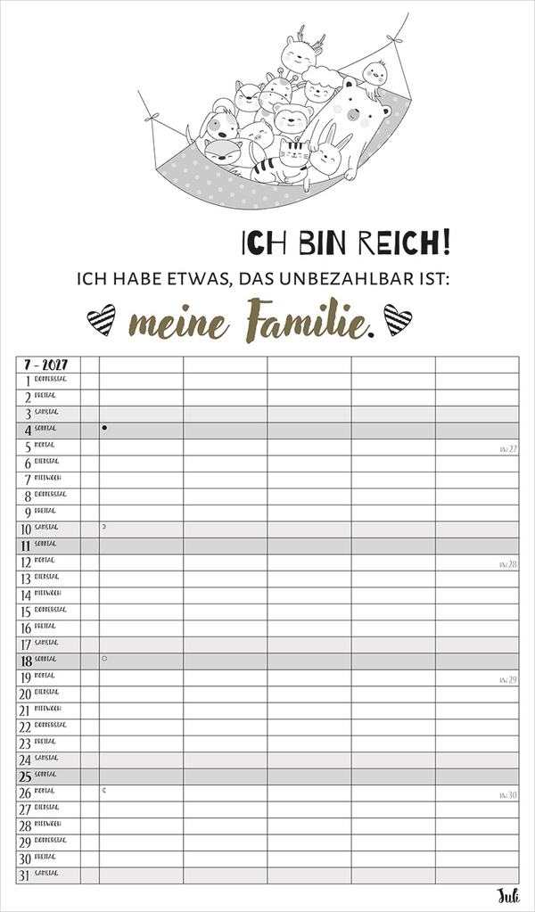 Visual Words Familienplaner 2027, Innenansicht #7