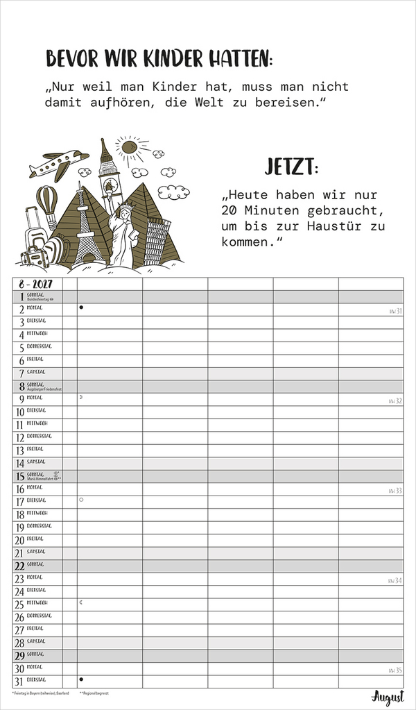 Visual Words Familienplaner 2027, Innenansicht #8