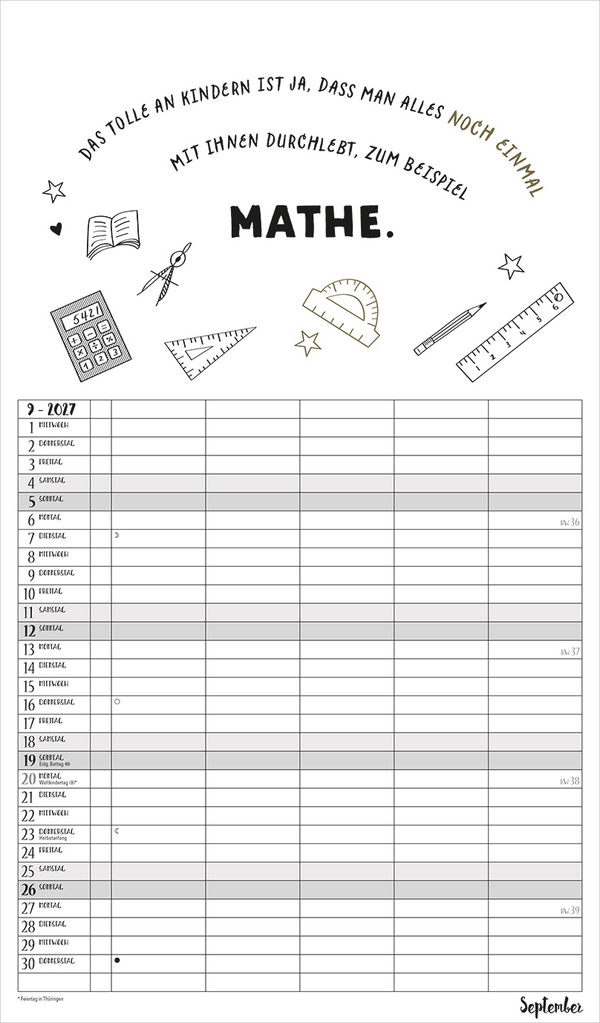 Visual Words Familienplaner 2027, Innenansicht #9