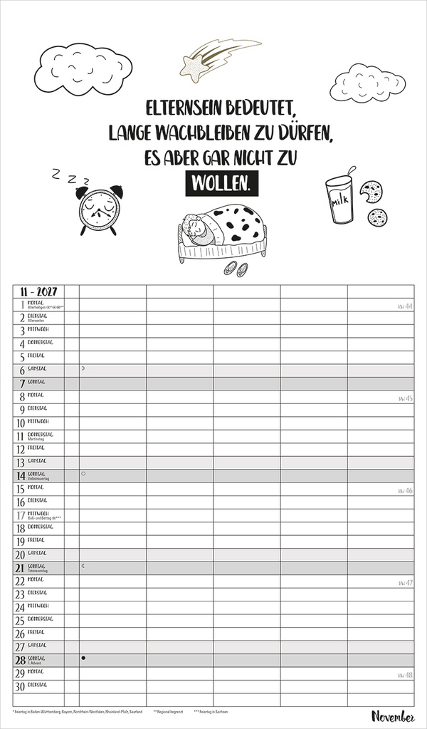 Visual Words Familienplaner 2027, Innenansicht #11