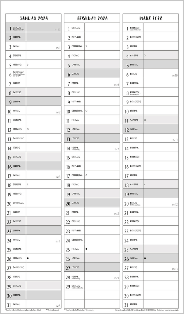 Visual Words Familienplaner 2027, Innenansicht #13
