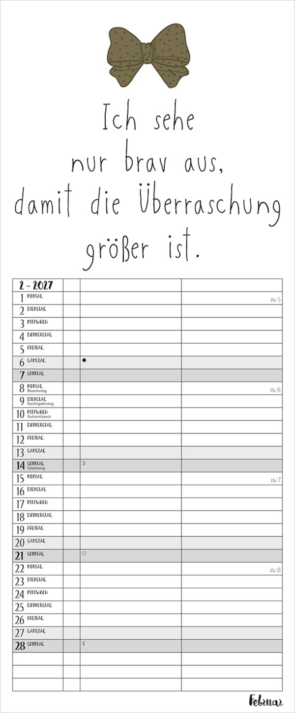 My Timer Visual Words 2027, Innenansicht #2
