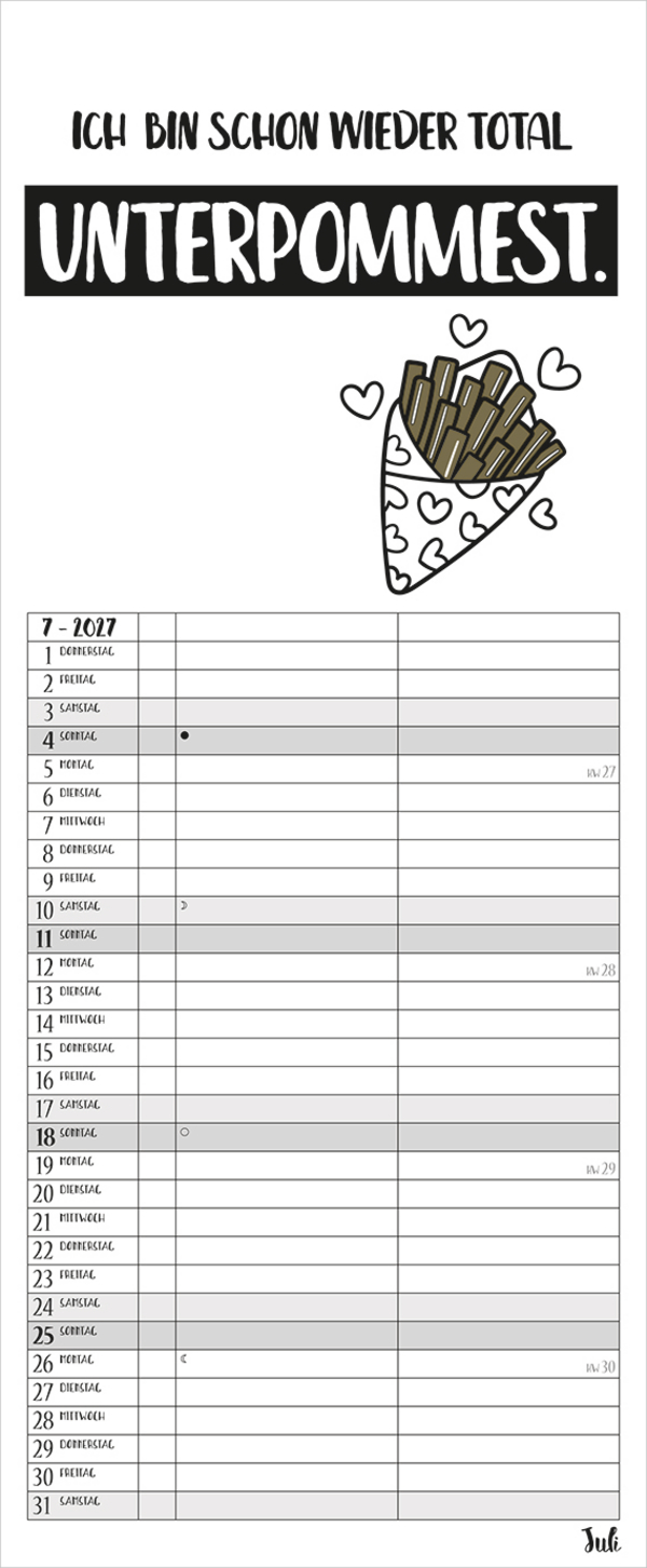 My Timer Visual Words 2027, Innenansicht #7